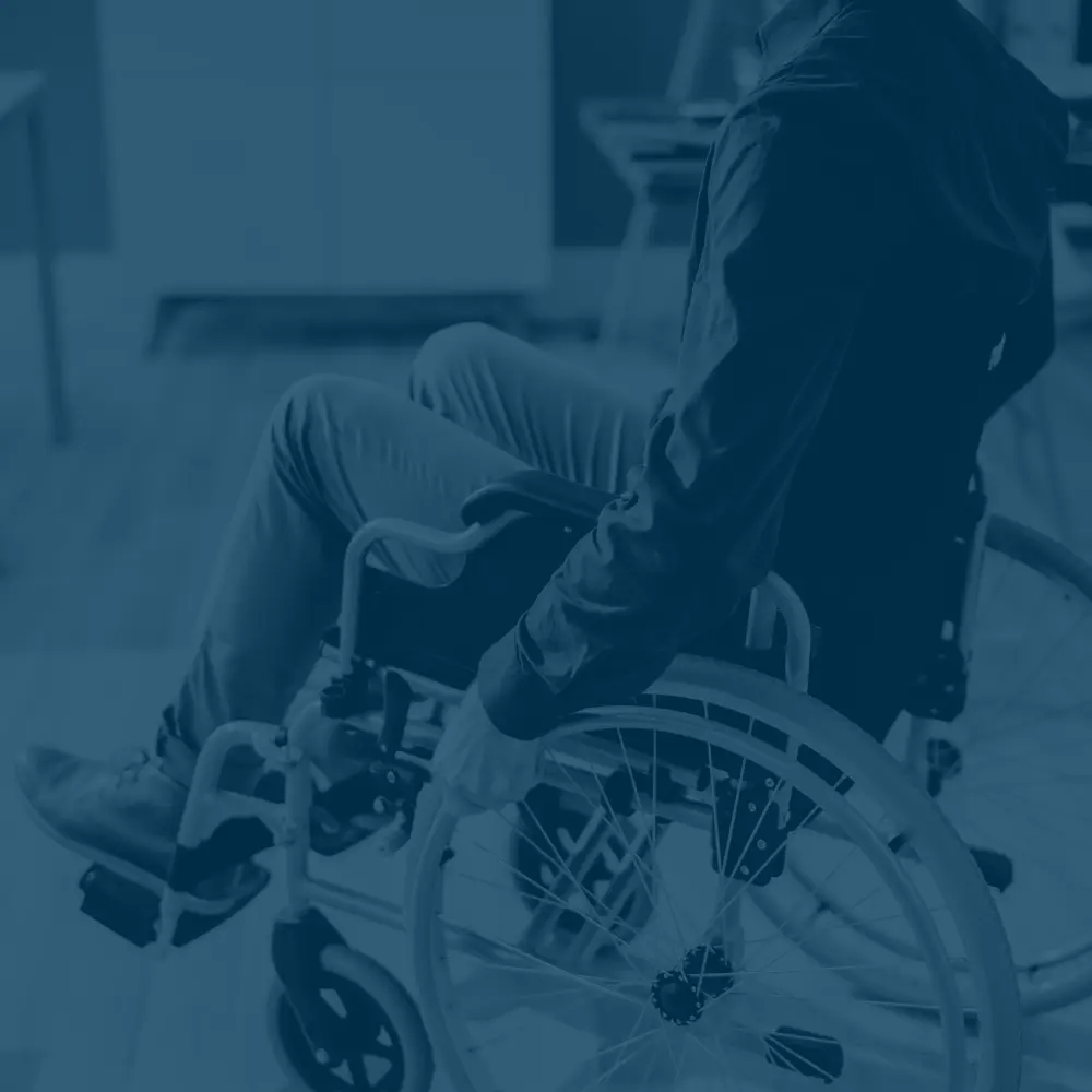 male in wheelchair